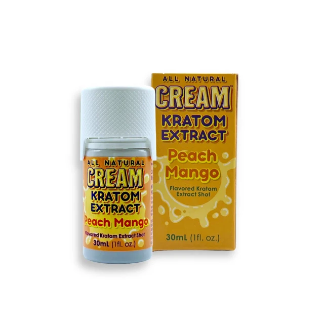 Cream Kratom Extract Flavored Peach Mango Shot 150mg 30ml